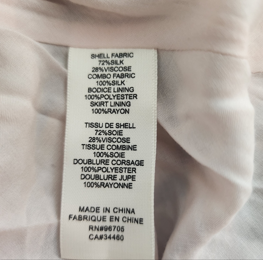 REBECCA TAYLOR NYC  BOW FLEUR MIDI  RUCHED DRESS SIZE 0 - Picture 7 of 17
